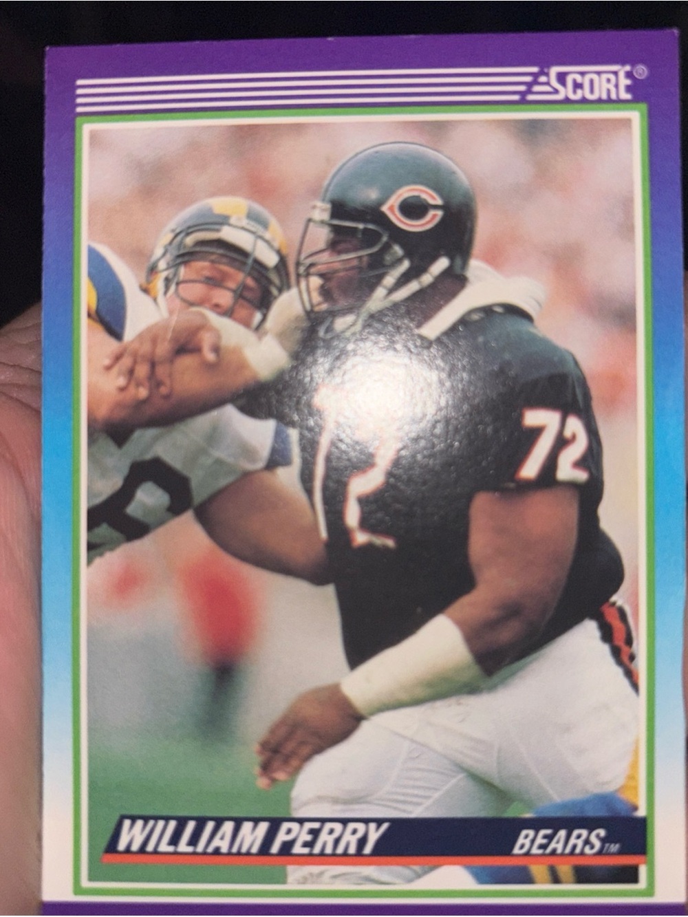 Score Football Trading Card - Purple Border